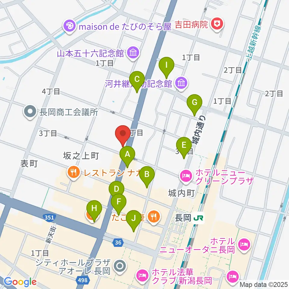 スタジオ・チャオ周辺のカフェ一覧地図