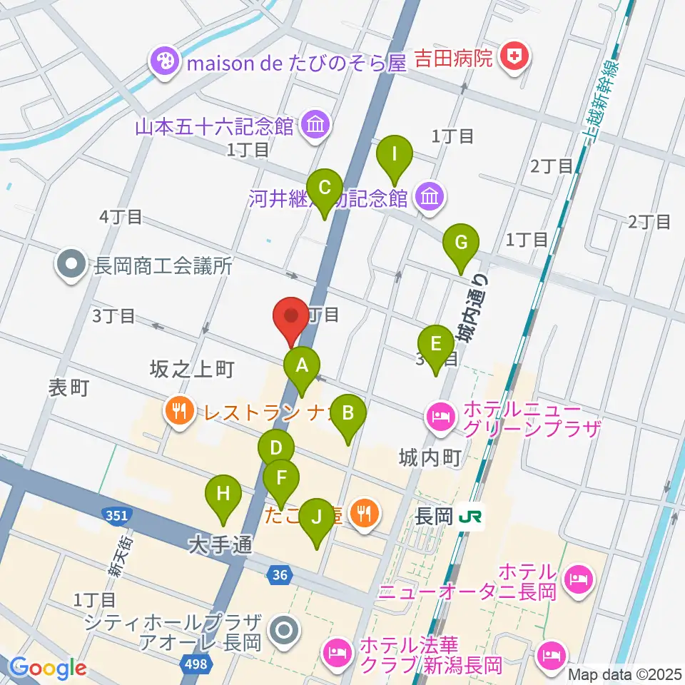 スタジオ・チャオ周辺のカフェ一覧地図