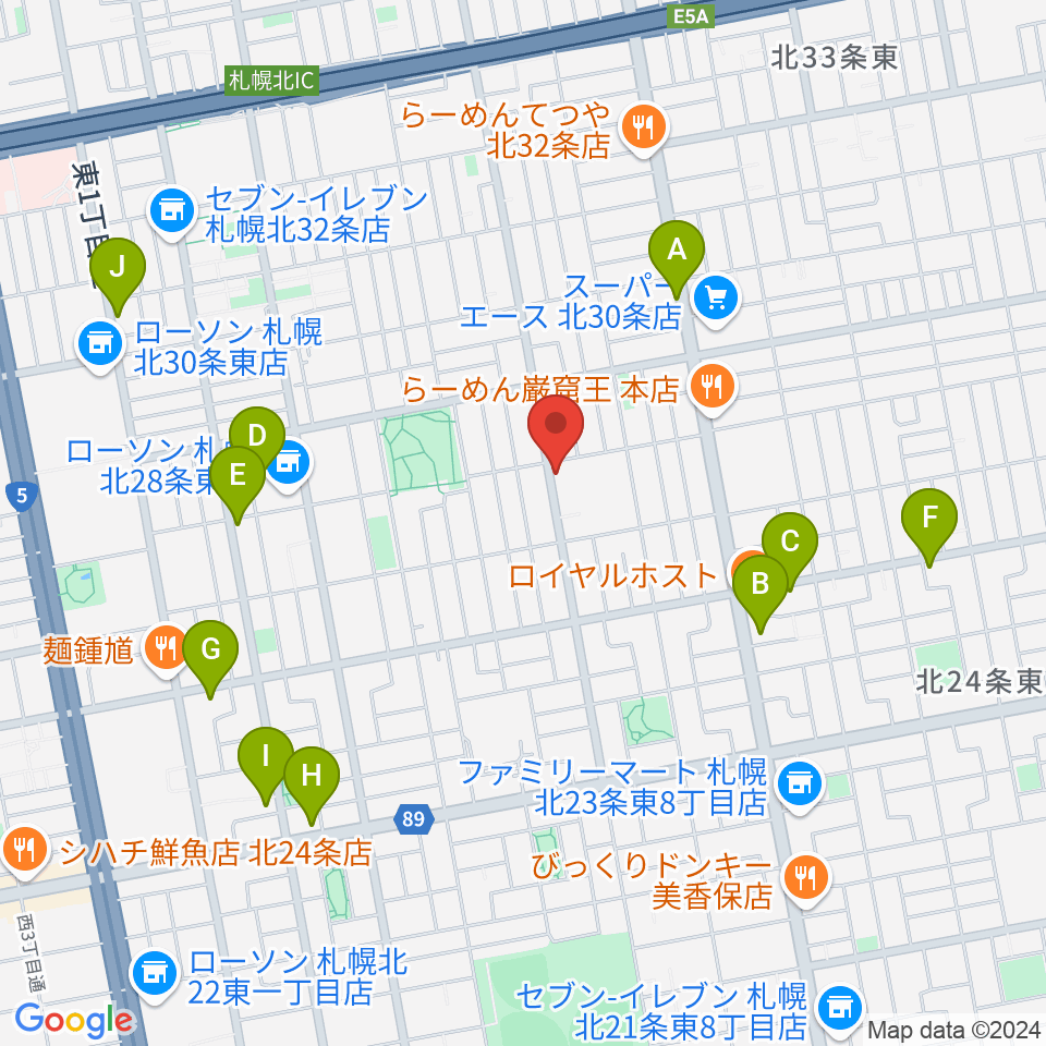 HIT STUDIO周辺のカフェ一覧地図