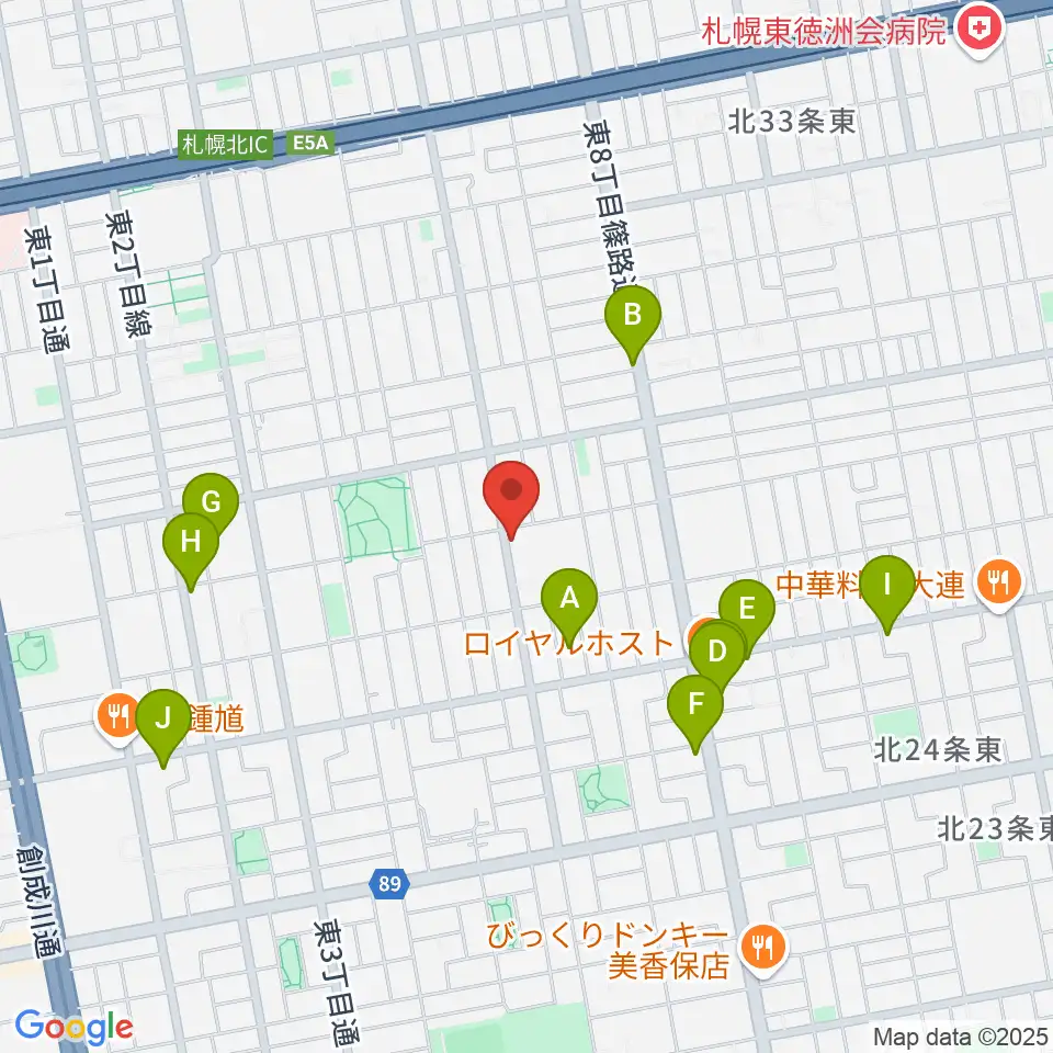 HIT STUDIO周辺のカフェ一覧地図