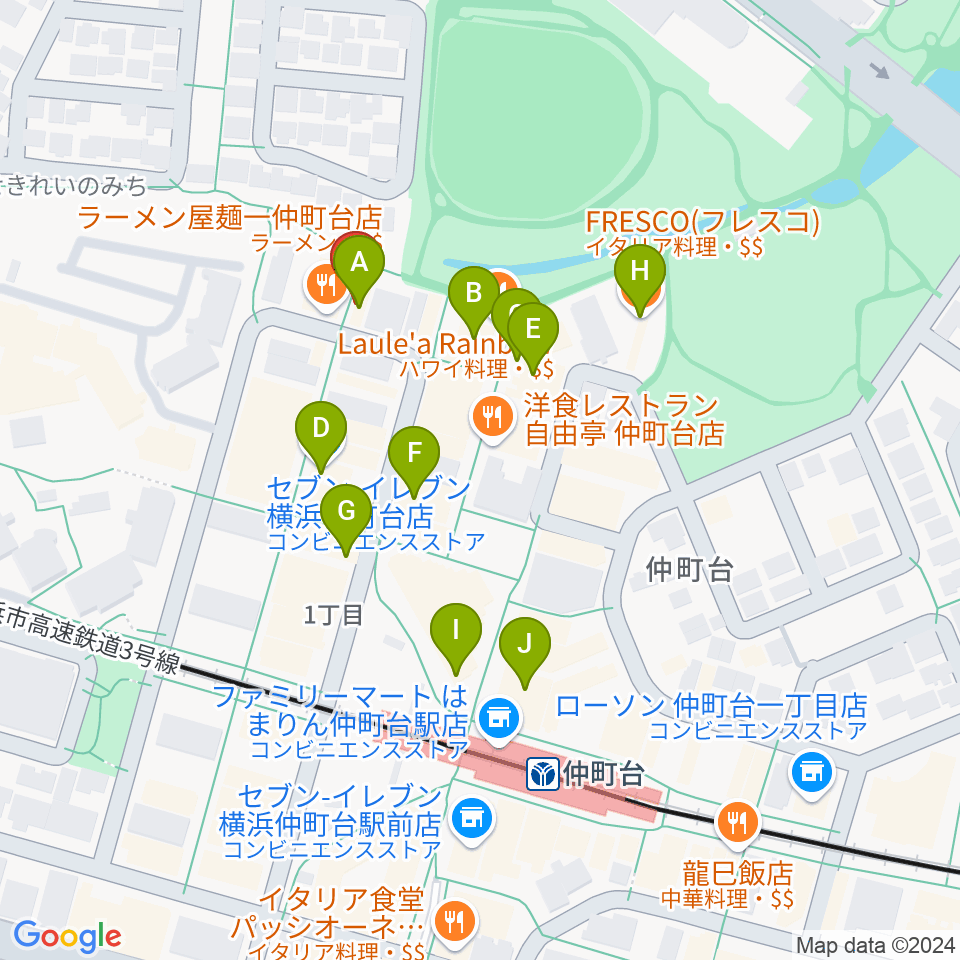 スタジオオーパーツ周辺のカフェ一覧地図