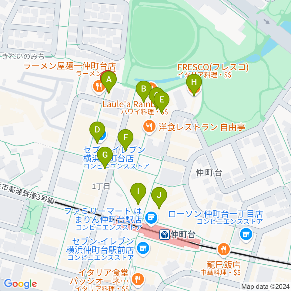 スタジオオーパーツ周辺のカフェ一覧地図