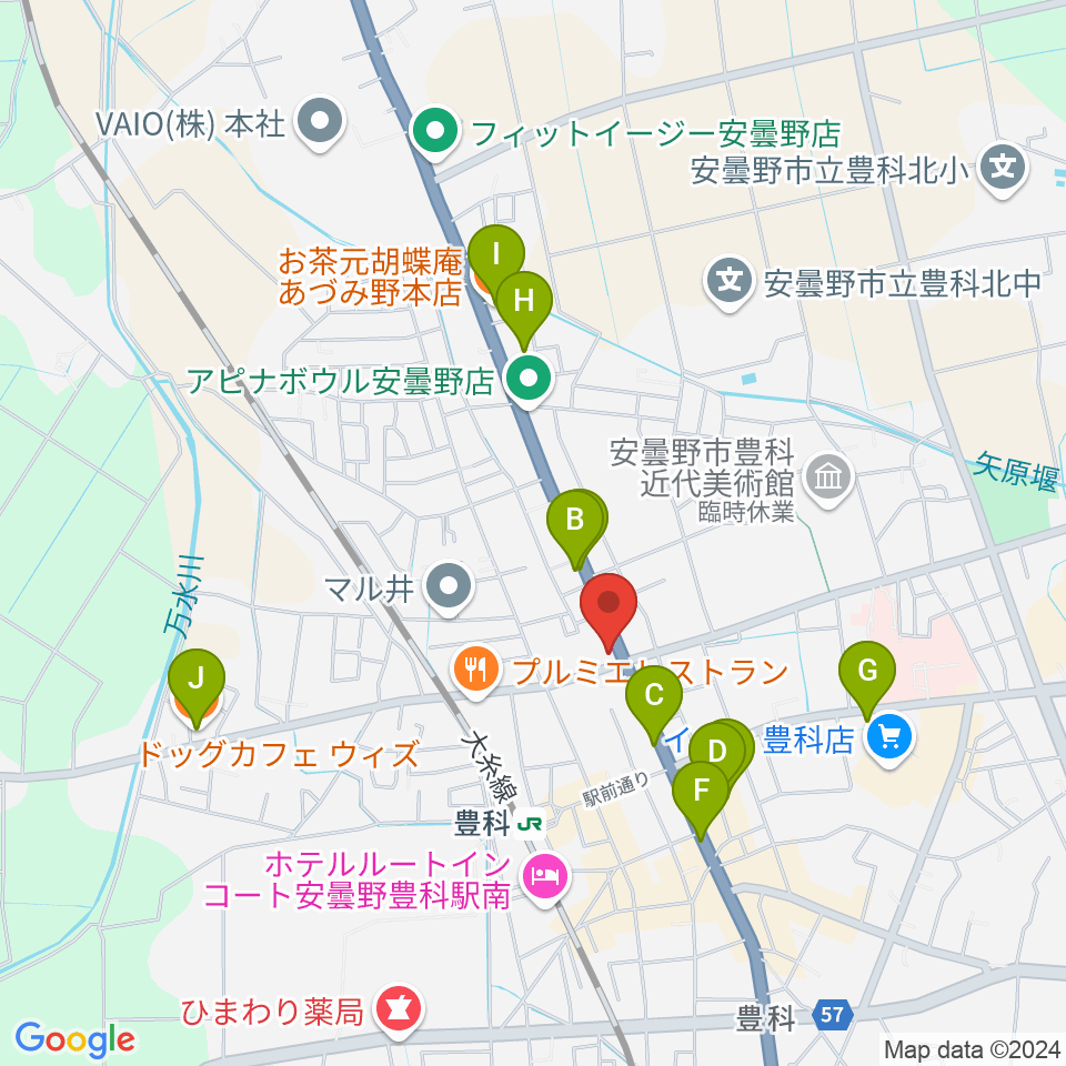 サウンドバーリューク周辺のカフェ一覧地図