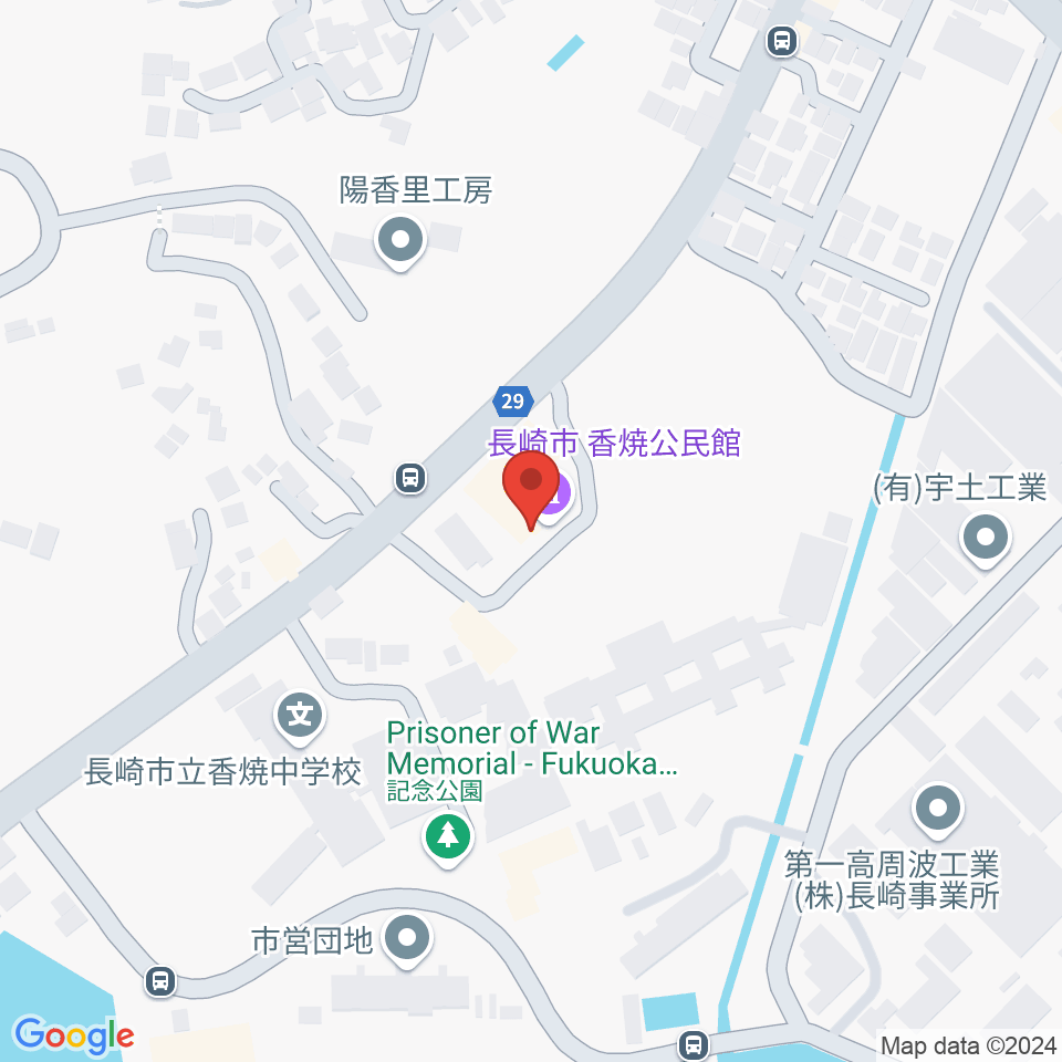 長崎市香焼公民館周辺のカフェ一覧地図