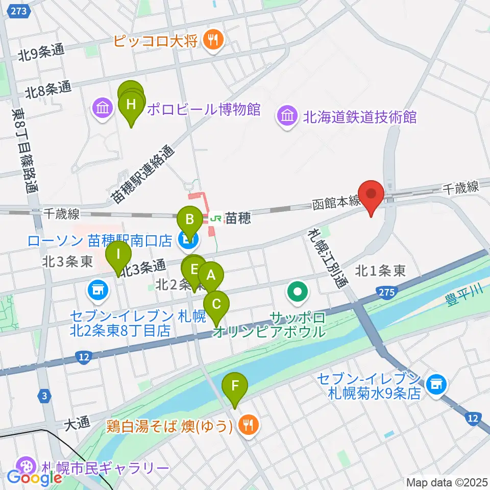 スタジオクリーム周辺のカフェ一覧地図