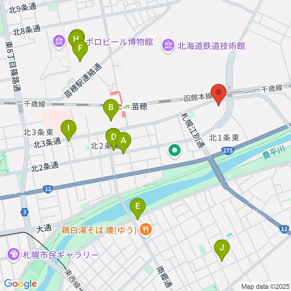 スタジオクリーム周辺のカフェ一覧地図