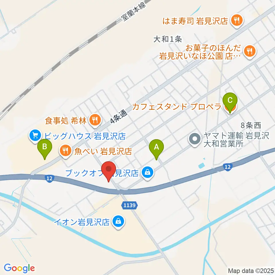 MP HALL周辺のカフェ一覧地図