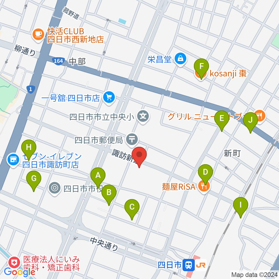 石田ピアノ教室周辺のカフェ一覧地図