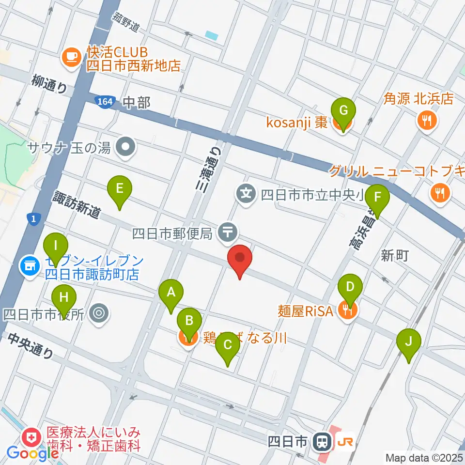 石田ピアノ教室周辺のカフェ一覧地図