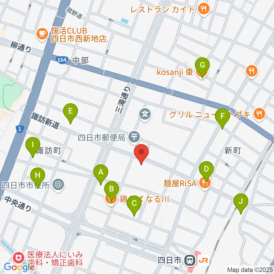 石田ピアノ教室周辺のカフェ一覧地図