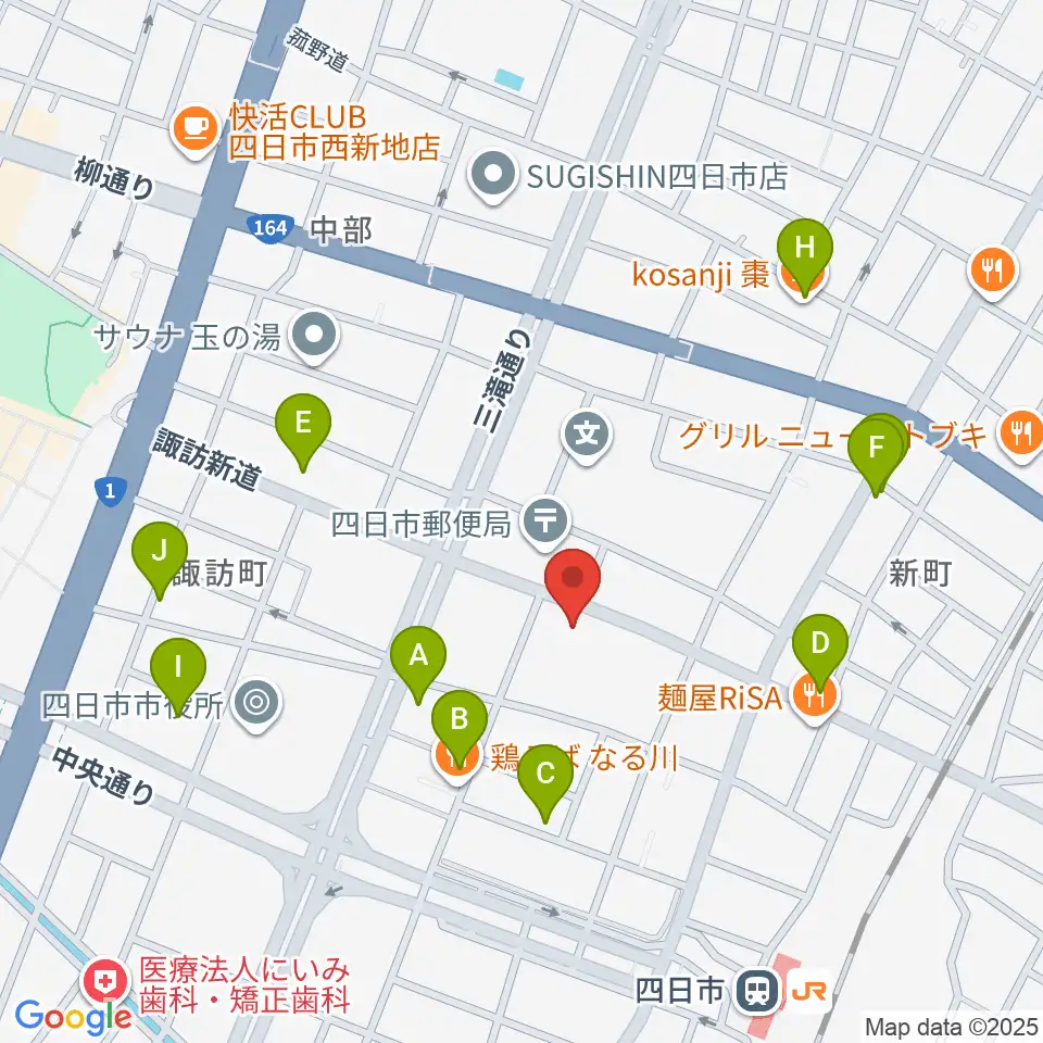 石田ピアノ教室周辺のカフェ一覧地図