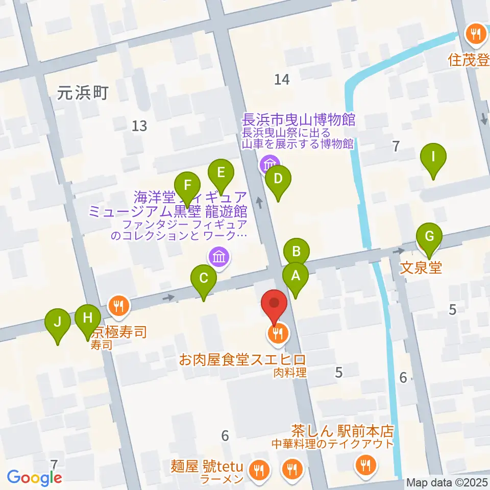 きたむらカワイ音楽教室周辺のカフェ一覧地図