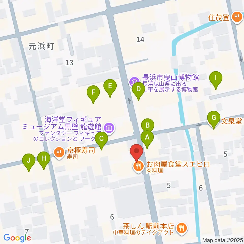 きたむらカワイ音楽教室周辺のカフェ一覧地図