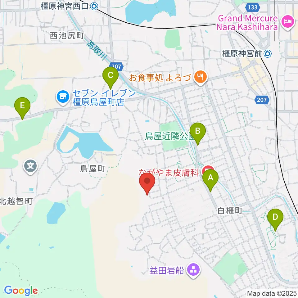 ミュージック・ツリー音楽教室周辺のカフェ一覧地図