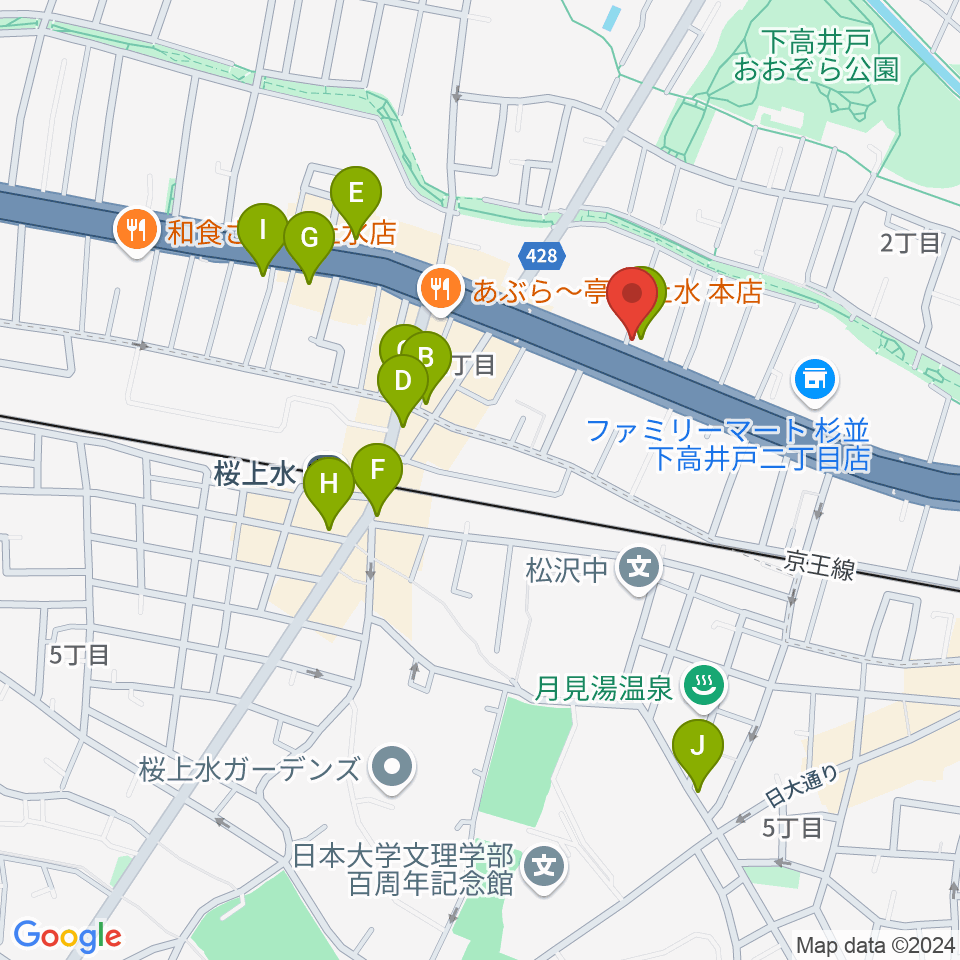 バイオリンレガート周辺のカフェ一覧地図