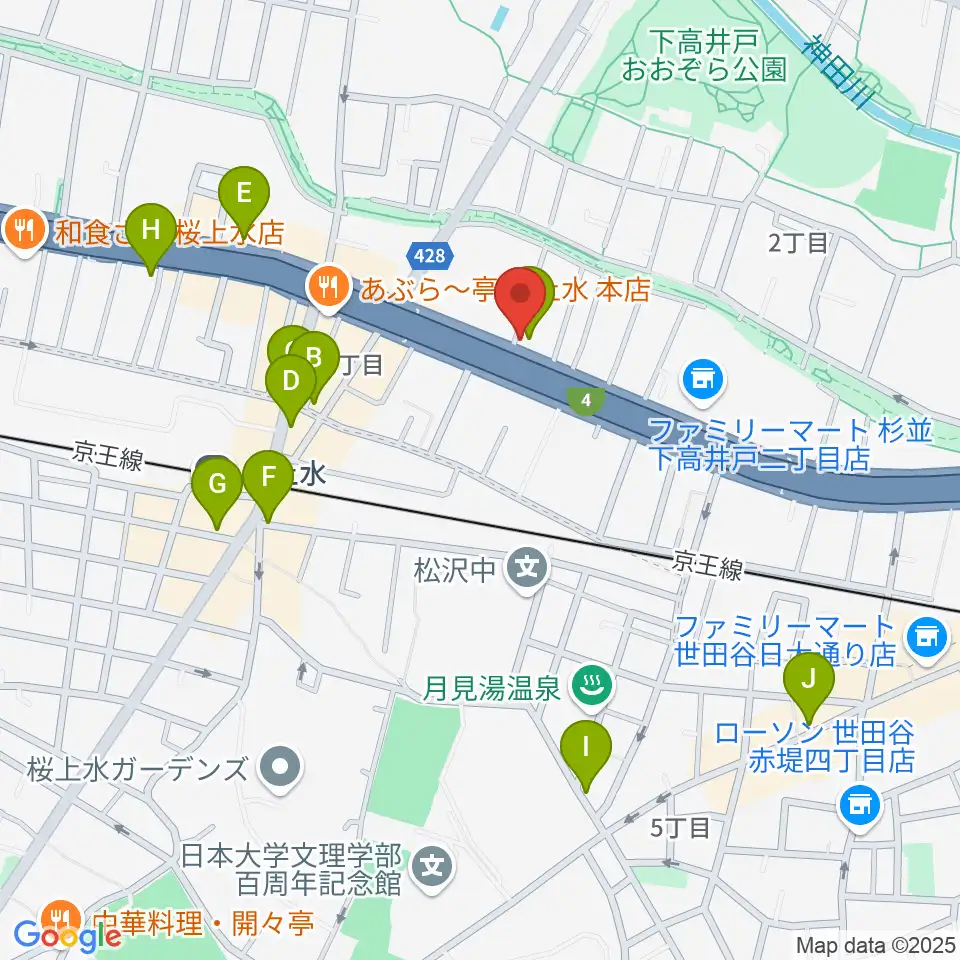 バイオリンレガート周辺のカフェ一覧地図