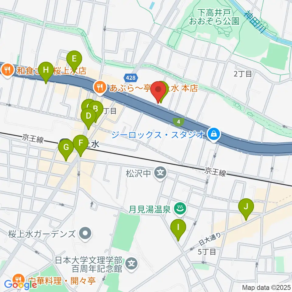 バイオリンレガート周辺のカフェ一覧地図