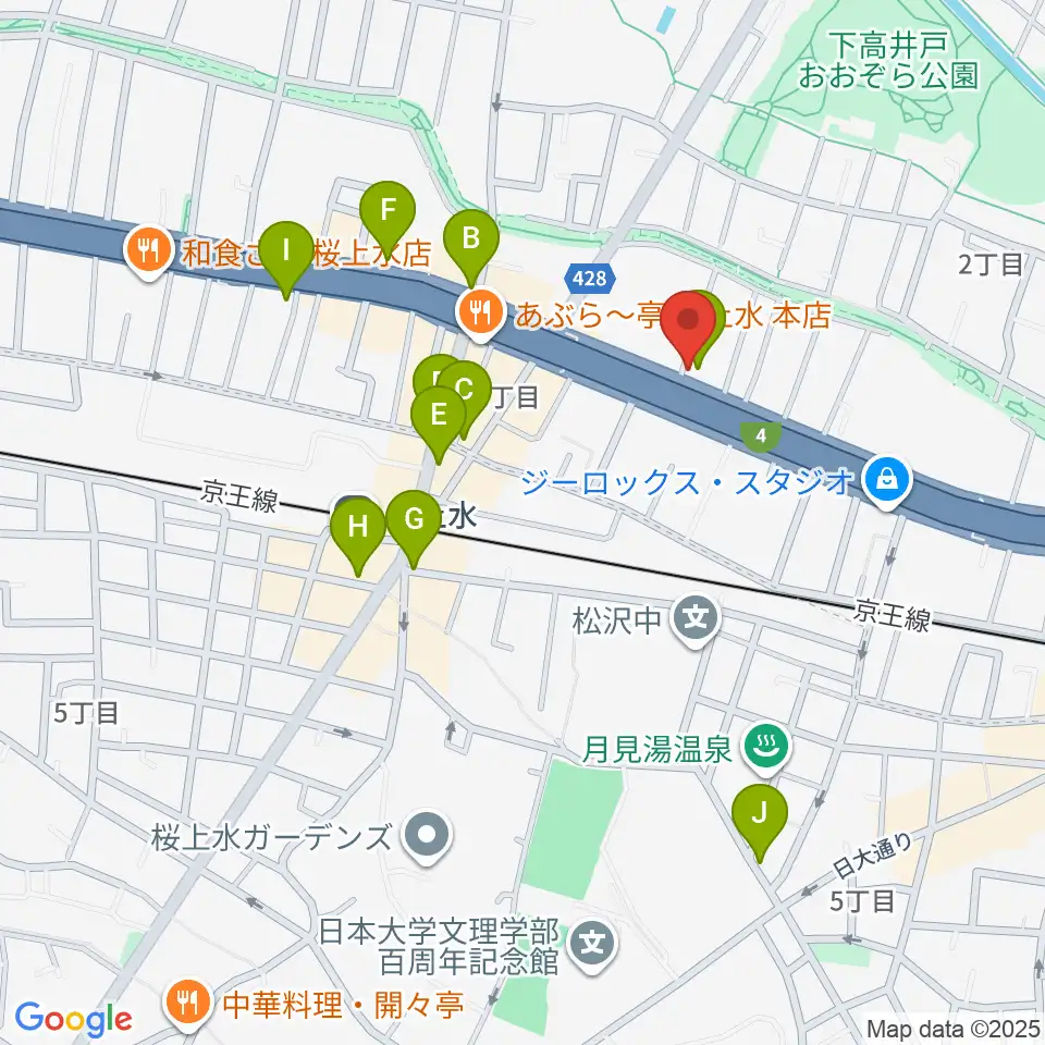 バイオリンレガート周辺のカフェ一覧地図