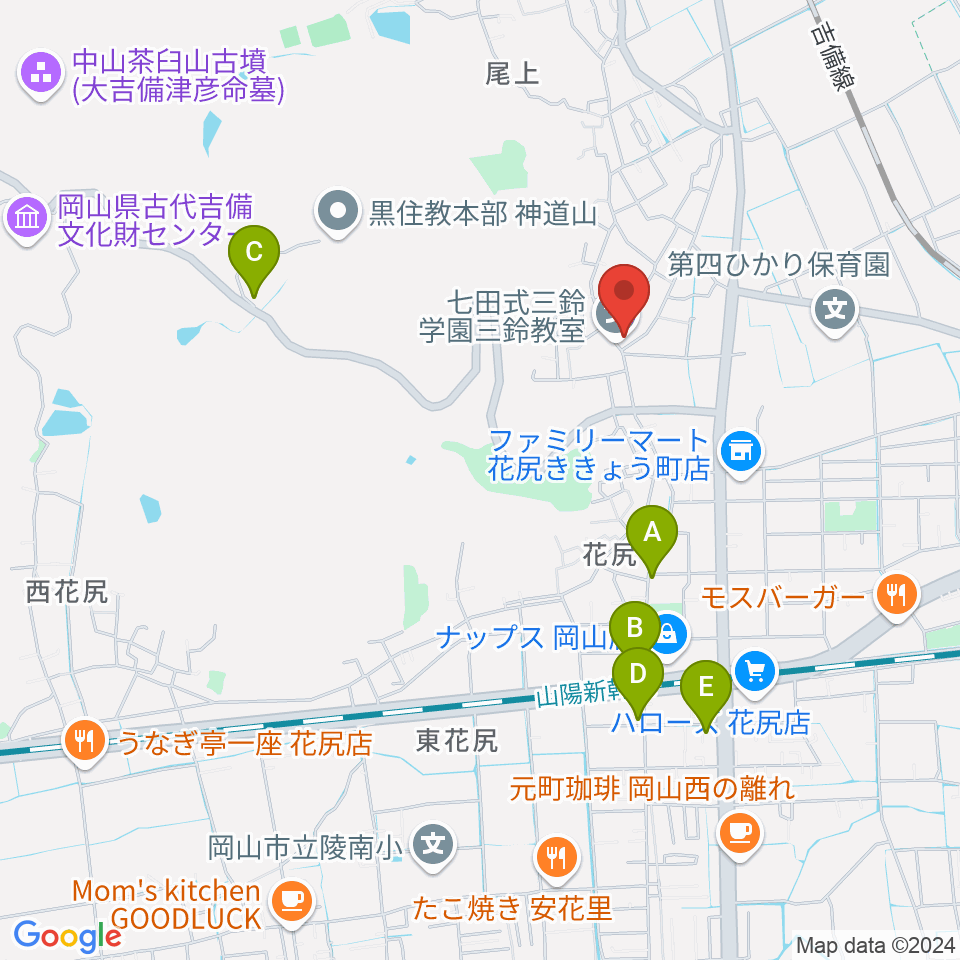 三鈴学園・三鈴教室周辺のカフェ一覧地図