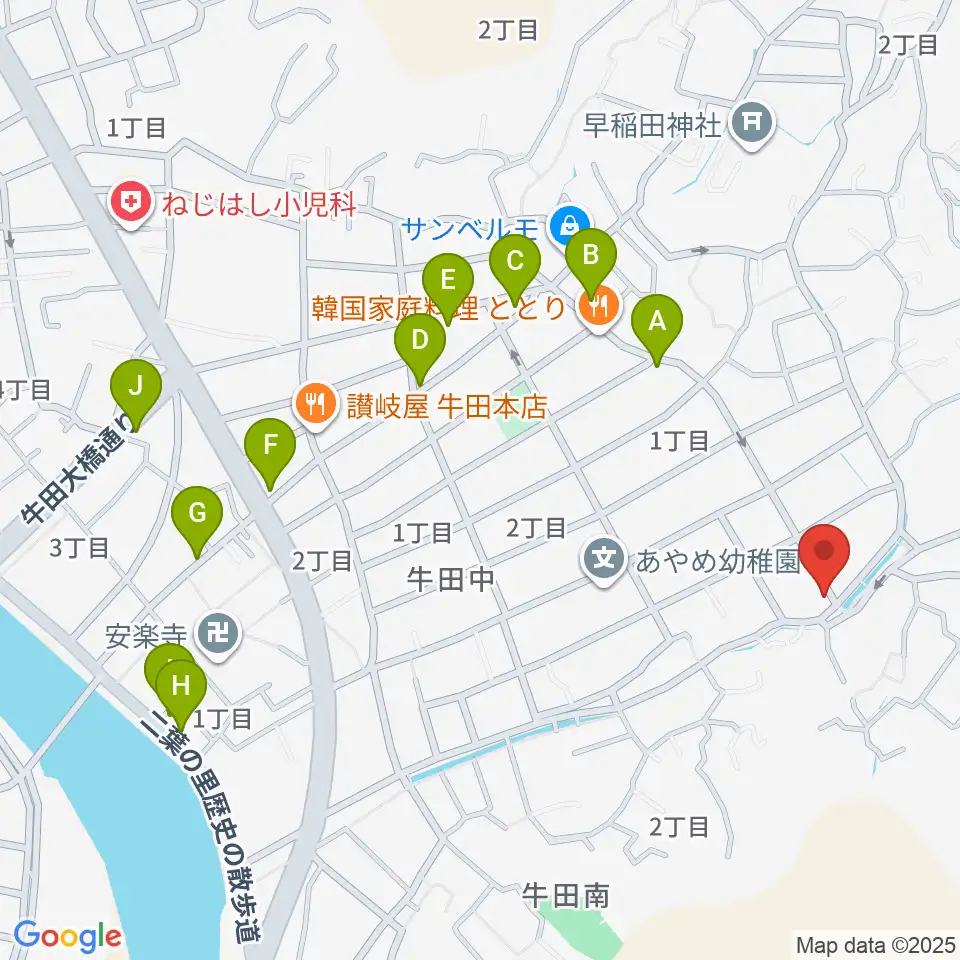 Miu音楽アカデミー周辺のカフェ一覧地図