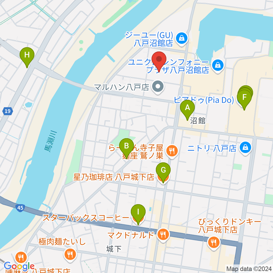 サウンドクリエイト周辺のカフェ一覧地図