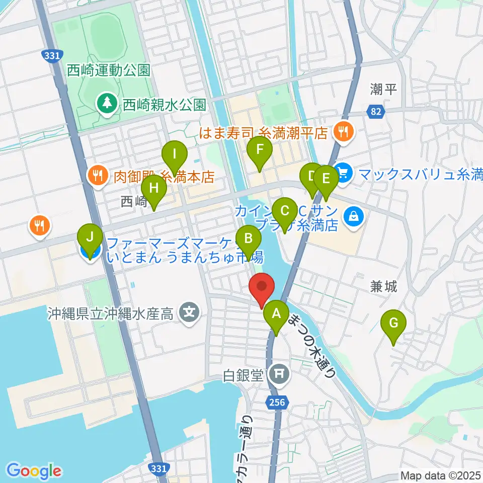森の音楽館周辺のカフェ一覧地図