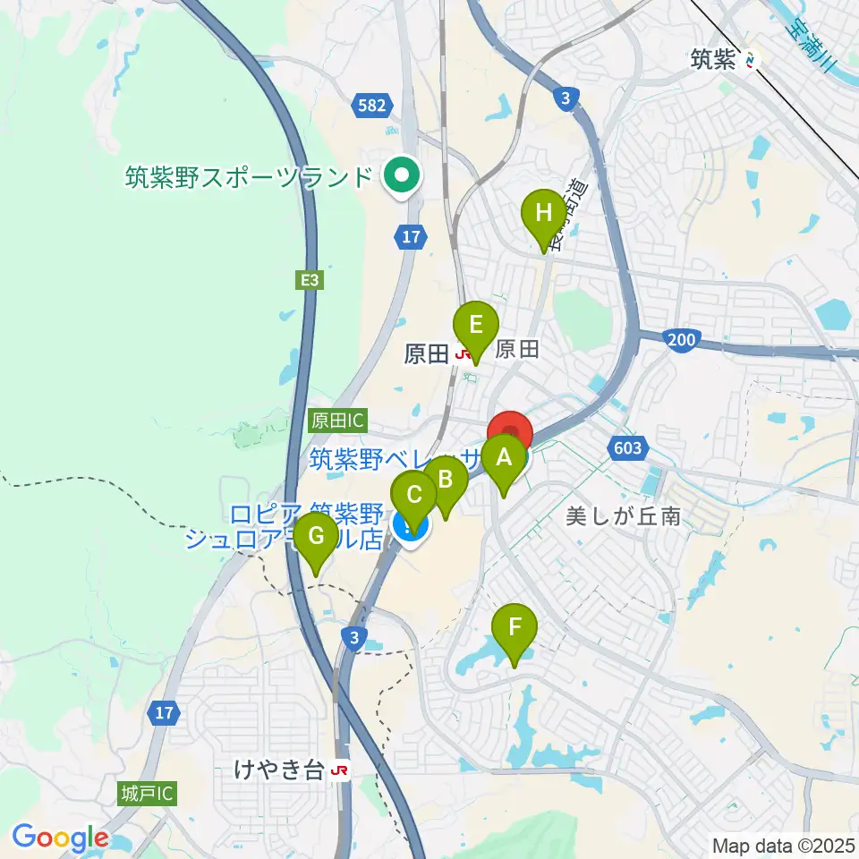 アイ&カルチャ筑紫野周辺のカフェ一覧地図