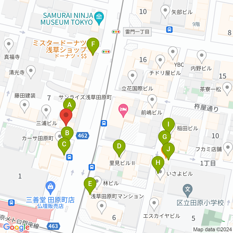 コマキ楽器 ジャパンパーカッションセンター周辺のカフェ一覧地図
