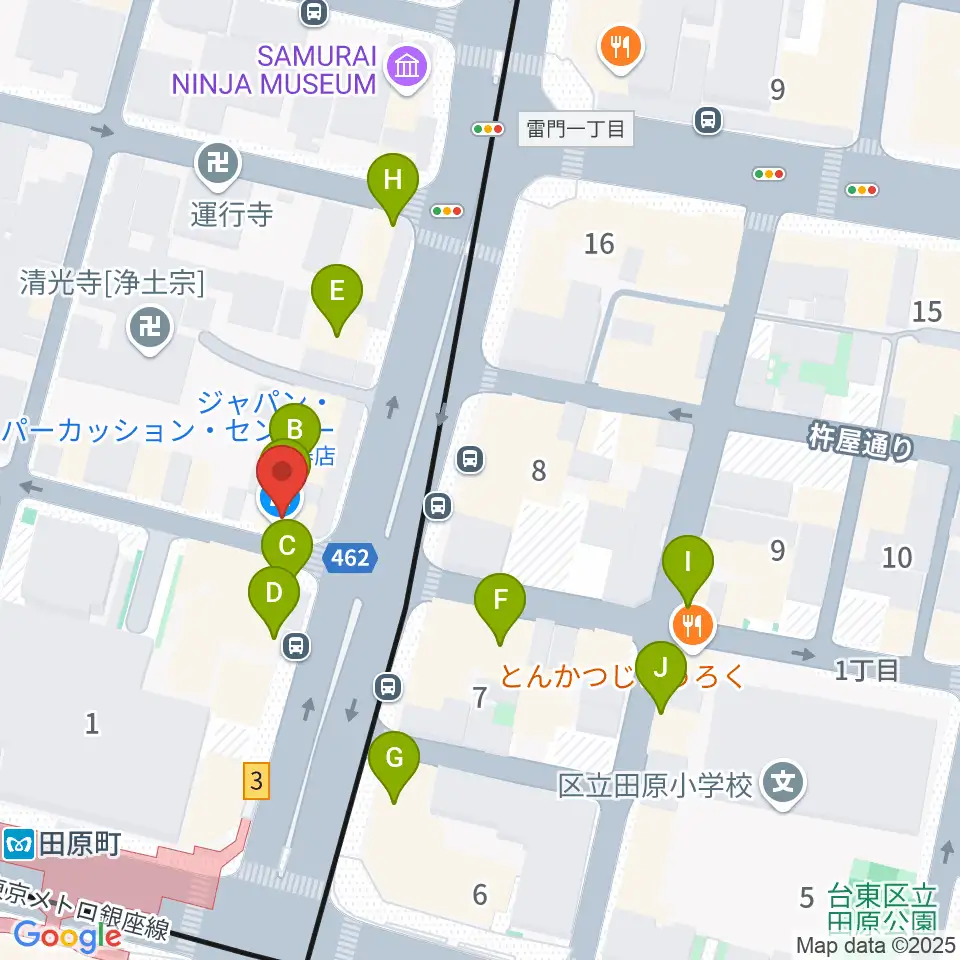 コマキ楽器 ジャパンパーカッションセンター周辺のカフェ一覧地図