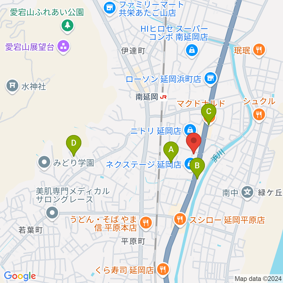 カジオンスタジオ 音楽教室周辺のカフェ一覧地図