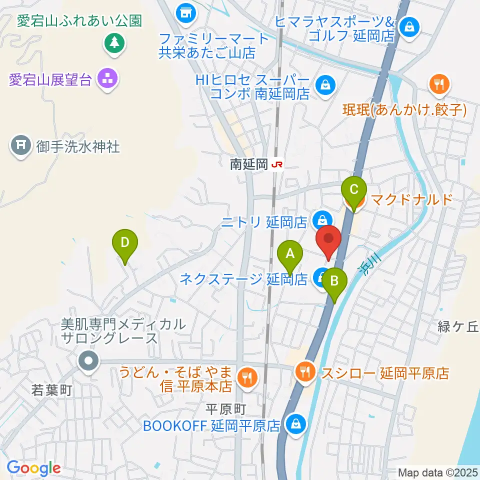 カジオンスタジオ 音楽教室周辺のカフェ一覧地図
