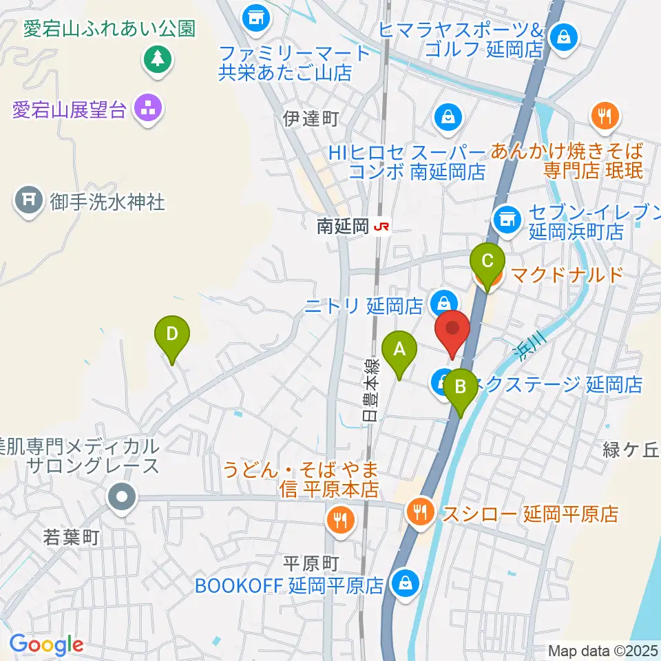 カジオンスタジオ 音楽教室周辺のカフェ一覧地図