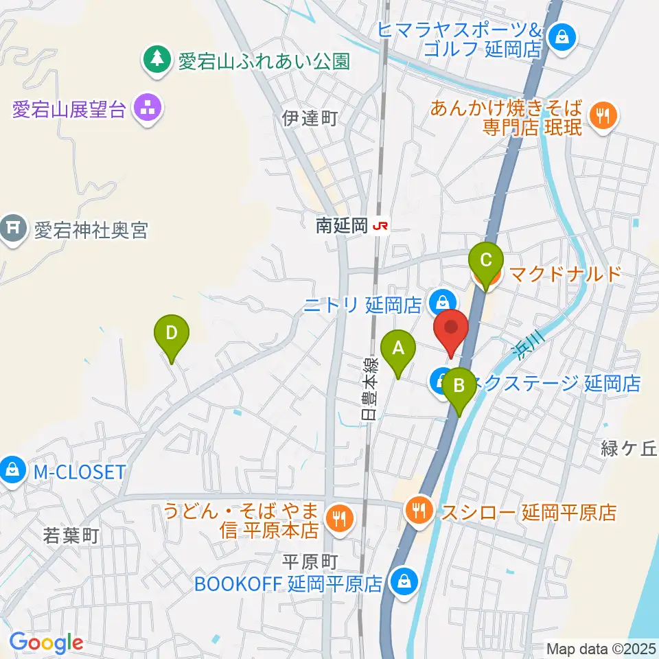カジオンスタジオ 音楽教室周辺のカフェ一覧地図