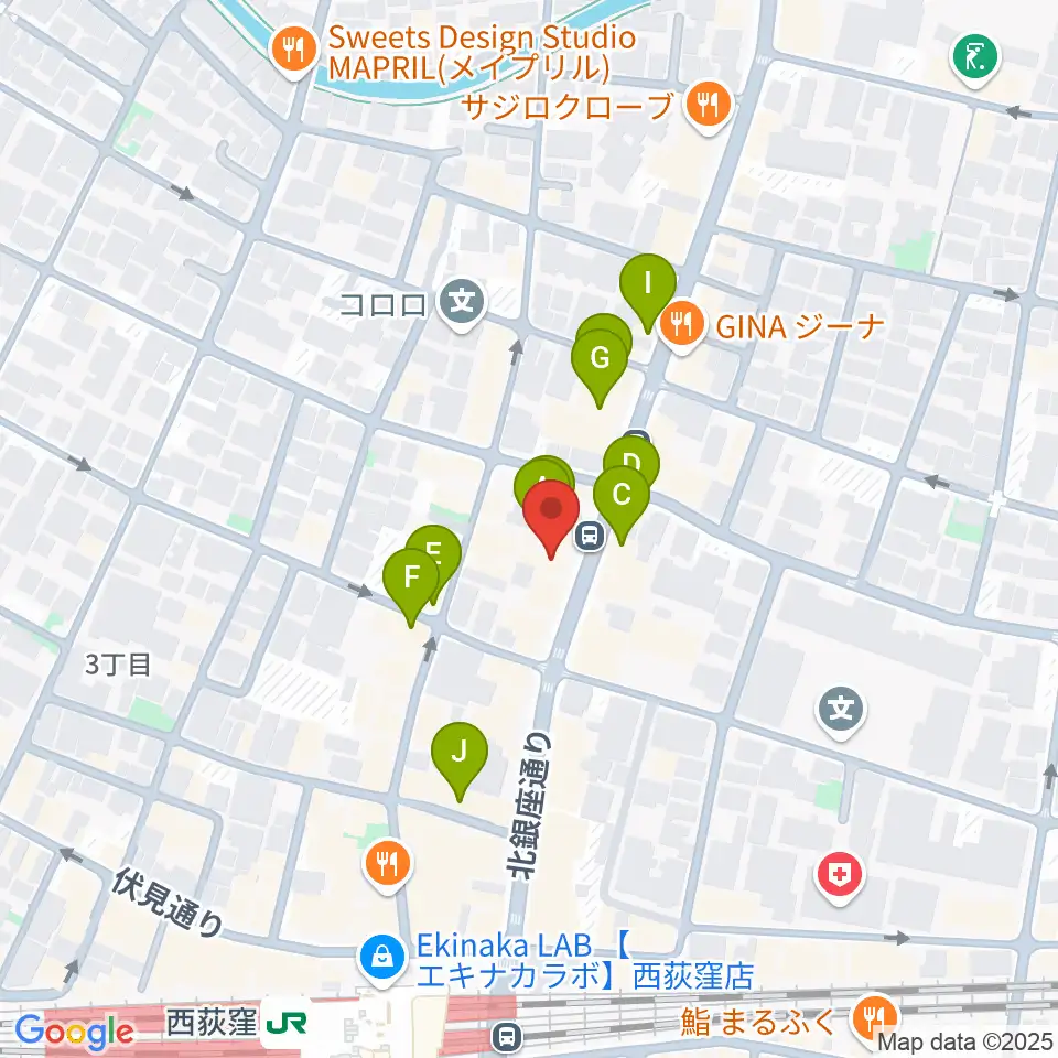 STUDIO UEN周辺のカフェ一覧地図