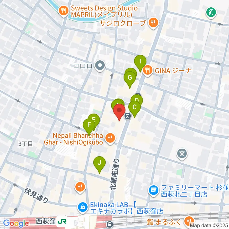 STUDIO UEN周辺のカフェ一覧地図