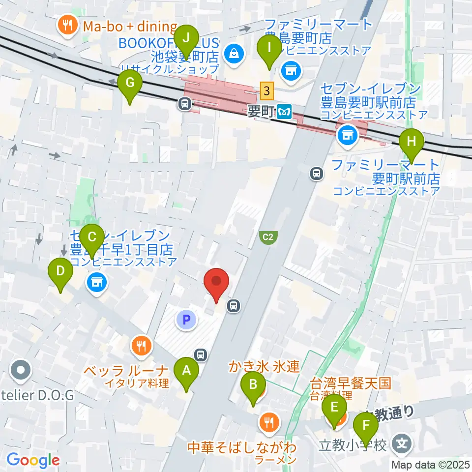 黒坂音楽工房周辺のカフェ一覧地図