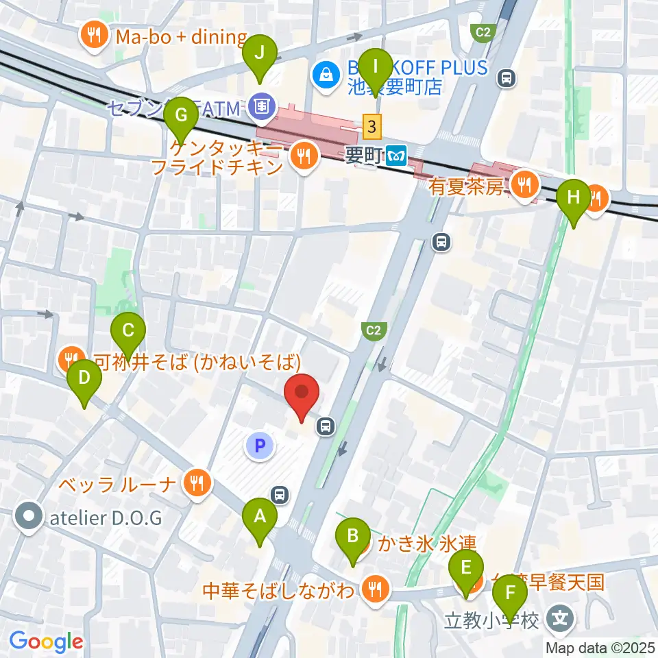 黒坂音楽工房周辺のカフェ一覧地図