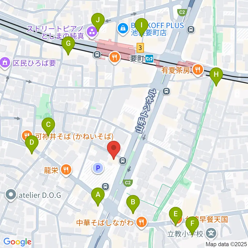 黒坂音楽工房周辺のカフェ一覧地図