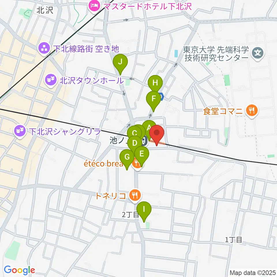 ヤマテピアノ周辺のカフェ一覧地図