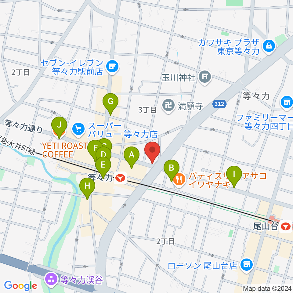 studio LABO周辺のカフェ一覧地図