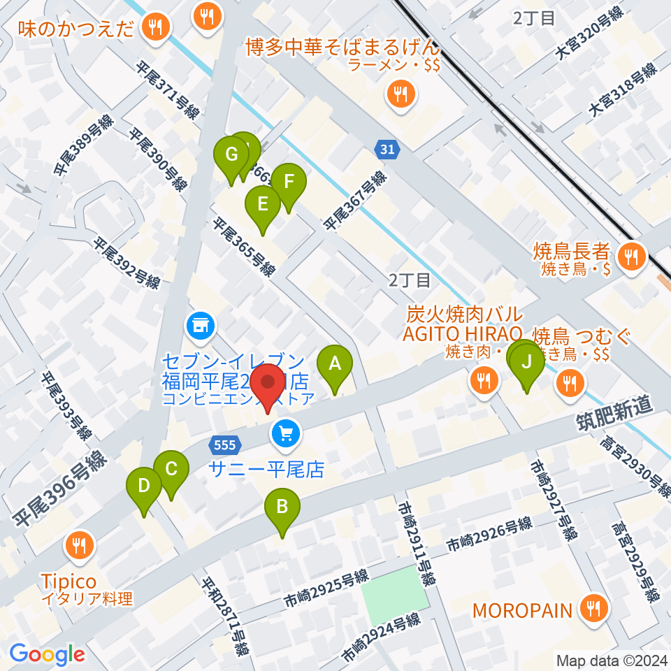 STS STUDIO周辺のカフェ一覧地図