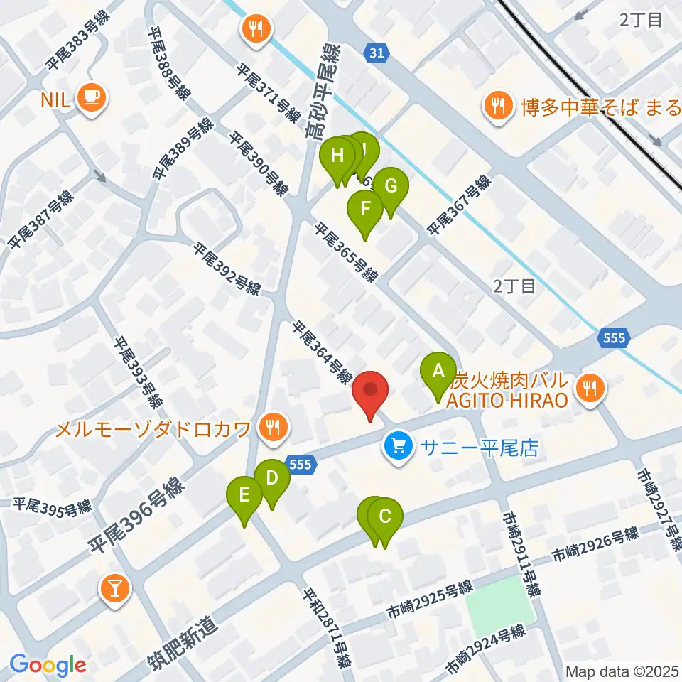 STS STUDIO周辺のカフェ一覧地図