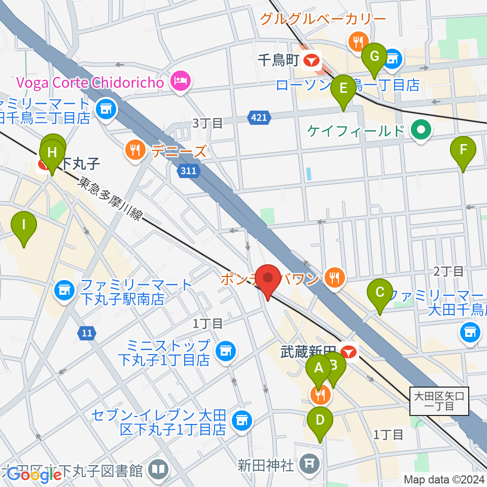 弦楽器専門店ケー・エム・アーツ周辺のカフェ一覧地図