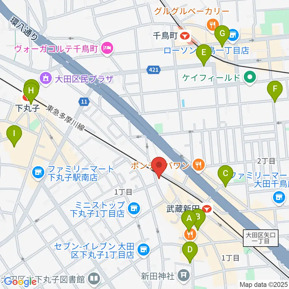 弦楽器専門店ケー・エム・アーツ周辺のカフェ一覧地図