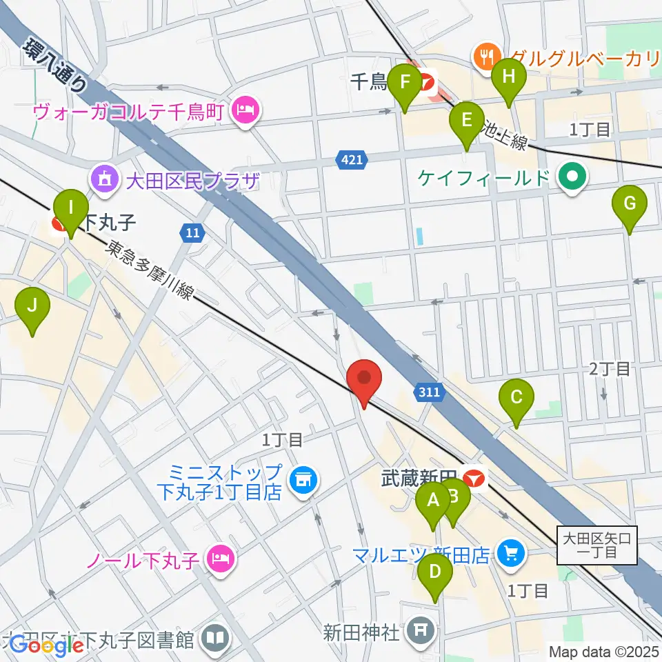 弦楽器専門店ケー・エム・アーツ周辺のカフェ一覧地図