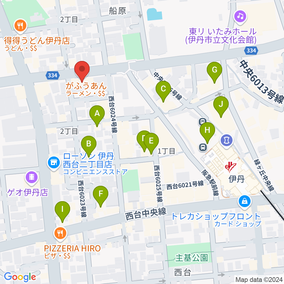 とらいする周辺のカフェ一覧地図