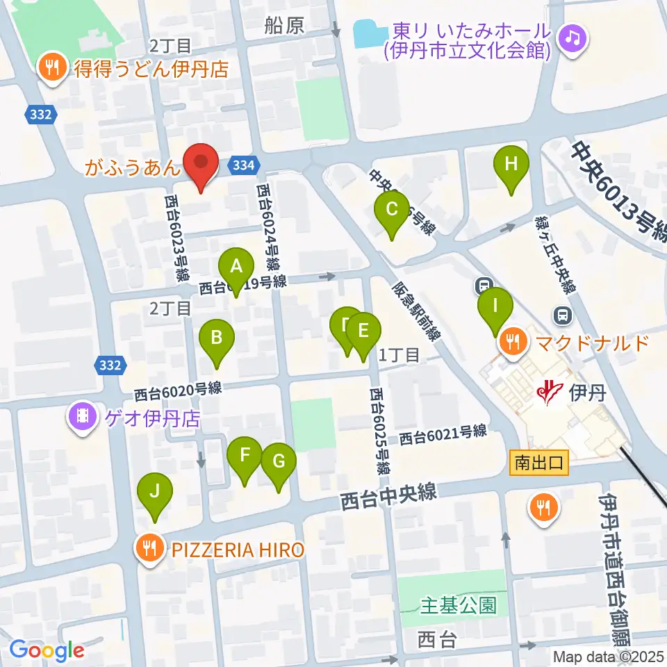 とらいする周辺のカフェ一覧地図