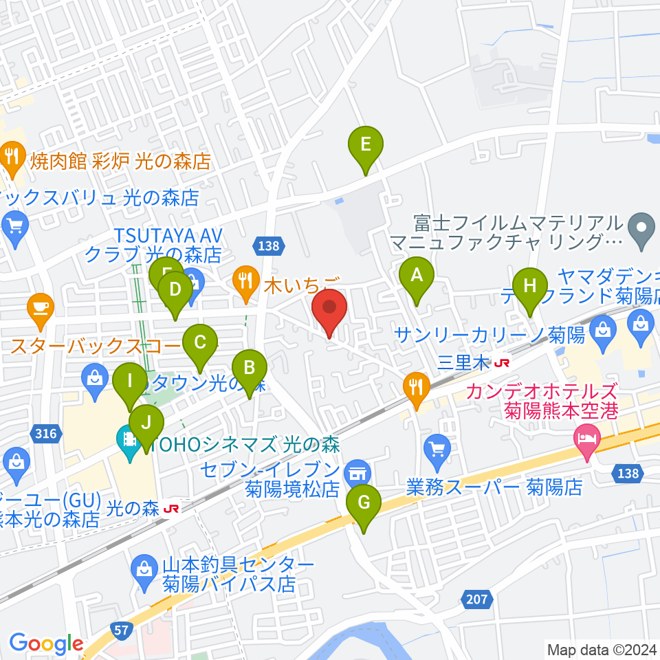 スタジオグリーム周辺のカフェ一覧地図