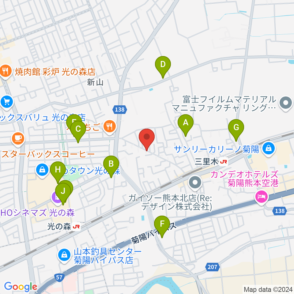 スタジオグリーム周辺のカフェ一覧地図