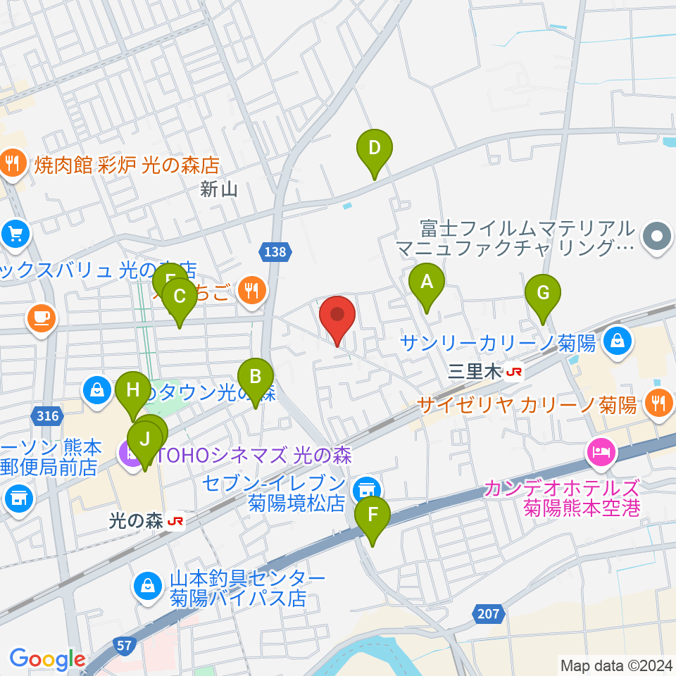 スタジオグリーム周辺のカフェ一覧地図